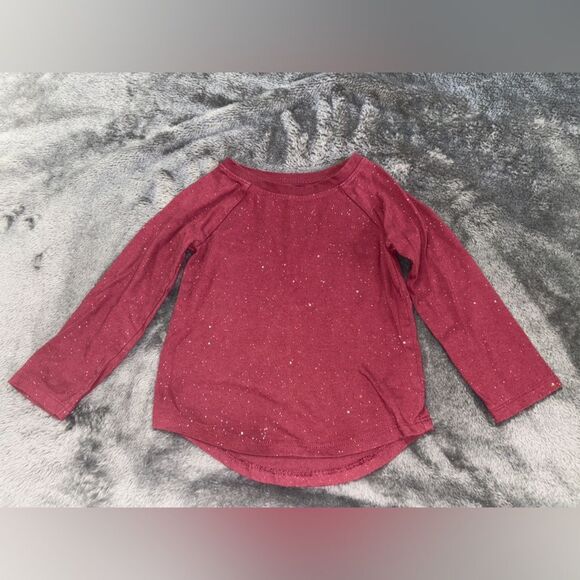 2t cat & Jack glittery long sleeve T-shirt - Picture 1 of 1